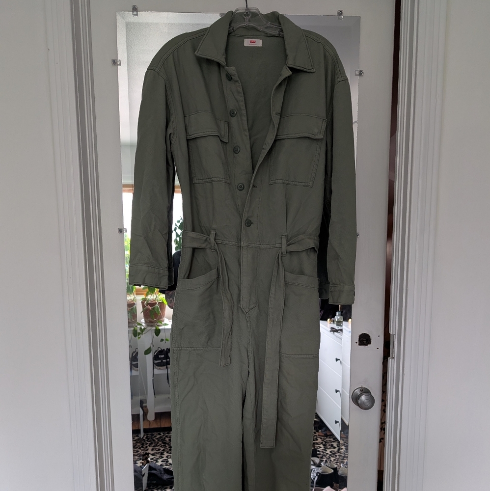 Levi's Olive Utility Jumpsuit